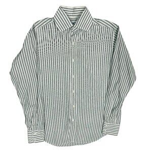 $475 MD Bespoke Dress Shirt Striped Button Up Oxford 42 16 1/2 Large